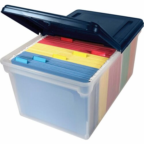 Advantus Corp.  File Tote, Extra Capacity, 14-1/2"x23-1/2"x11-1/4", CL/NY