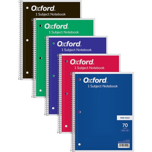 Tops  Notebooks,Wire-bound,Wide Rld,70 Shts,8"x10-1/2",AST