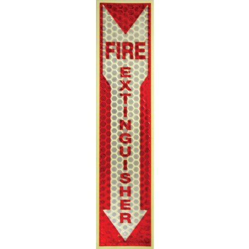 Miller's Creek  Fire Extinguisher Sign, Glow in Dark, 4"x16-3/4", RD/WE