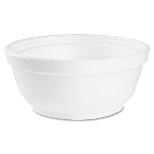 Dart Container Corp  Foam Bowls, Round, 8oz, 1000/CT, White