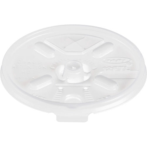 Dart Container Corp  Lift-N-Lock Cup Lid, 12oz, 100/BG, 10BG/CT, White