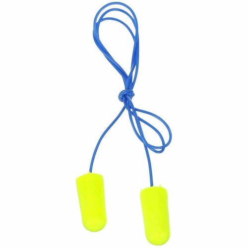 3M  EAR Soft Corded Earplugs, 200/BX, Neon/Yellow
