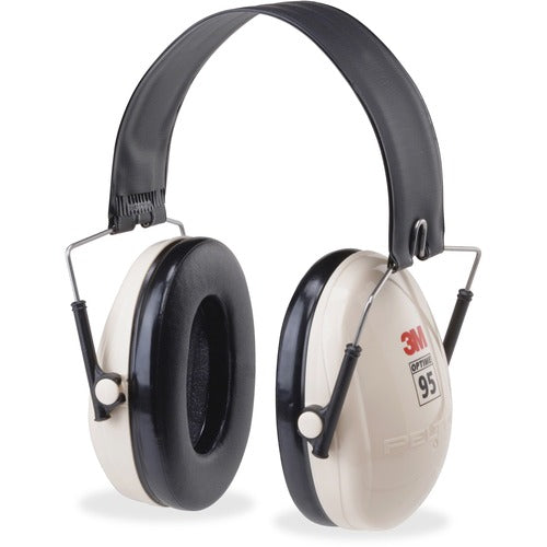 3M  Earmuffs, NRR: 21dB, Foldable, Stainless Steel, Black/White