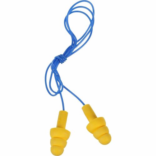 3M  Ear Ultra Corded Earplugs, Disposable, 100/BX, Yellow