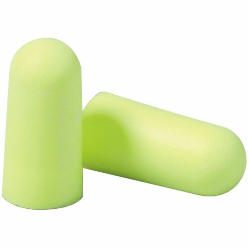 3M  Earplugs, Uncorded, Soft, 200PR/BX, Neon/Yellow