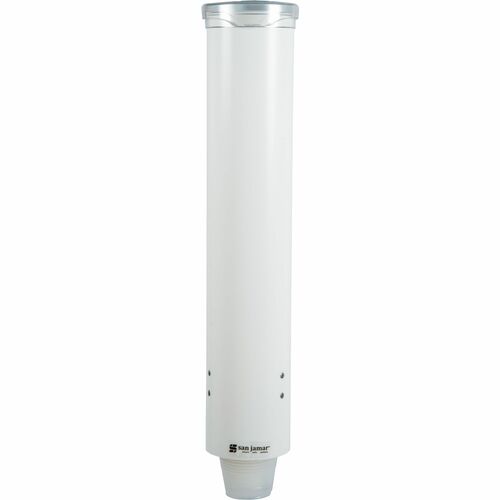 San Jamar  Water Cup Dispenser, 5oz Cups, 16"x2-3/4", White