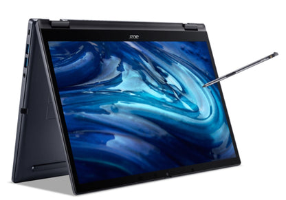 Acer TravelMate TMP414RN-41-R6EK AMD Ryzen™ 5 PRO 6650U Hybrid (2-in-1) 14" Touchscreen WUXGA 16 GB DDR5-SDRAM 512 GB SSD Wi-Fi 6 (802.11ax) Windows 11 Pro Blue