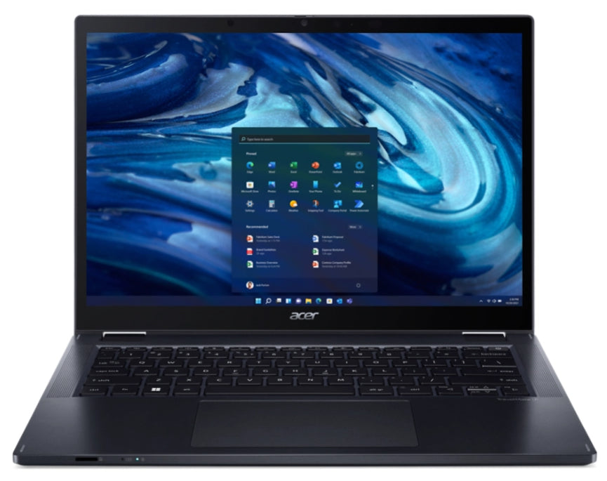 Acer TravelMate TMP414RN-41-R6EK AMD Ryzen™ 5 PRO 6650U Hybrid (2-in-1) 14" Touchscreen WUXGA 16 GB DDR5-SDRAM 512 GB SSD Wi-Fi 6 (802.11ax) Windows 11 Pro Blue