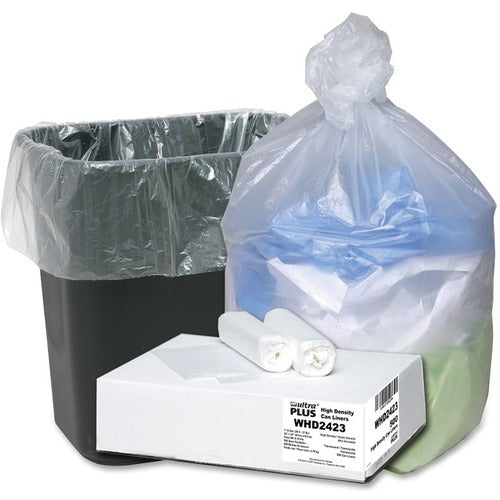 Webster  Can Liners, 7-10 Gallon, 24"x24", 500/CT, Translucent
