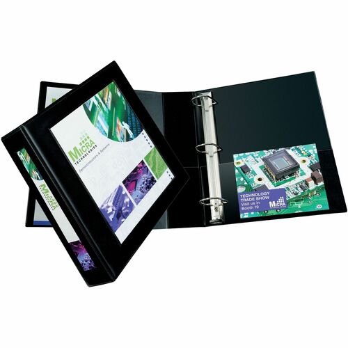 Avery  View Binder, Locking Rings, 2", 8-1/2"x11", Black