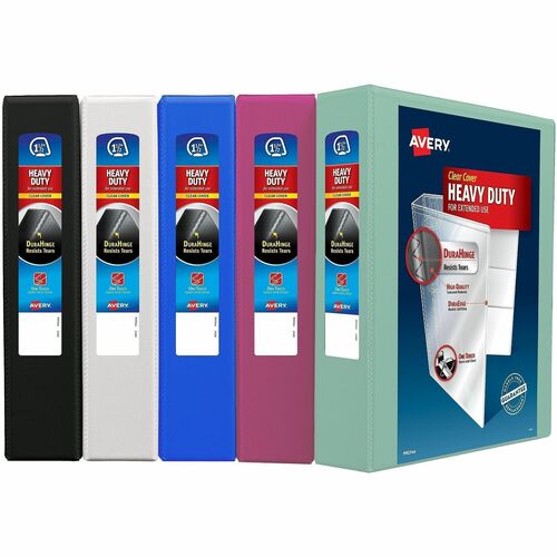 Avery  View Binder, DuraHinge, 1-1/2" Cap, 8-1/2"x11", 12/CT, AST
