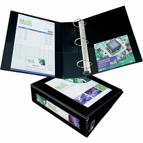 Avery  View Binder, Locking Rings, 3", 8-1/2"x11", Black