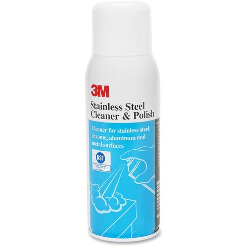 3M  Stainless Steel Cleaner,Aerosol,Lime Scent,10oz,12/CT,Clear