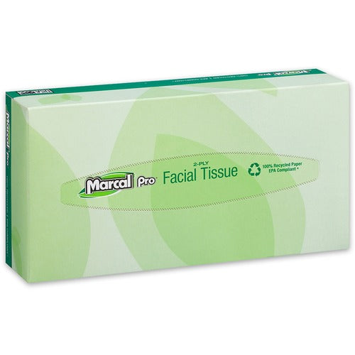 Marcal Paper Mills, Inc  Facial Tissue,2-Ply,Soft,4-1/2"x8-3/5"x1-4/5",100 SH/BX,WE