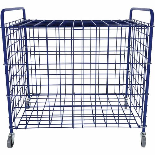 Champion Sports  Ball Storage Cart, Lockable, 24 Cap, Steel, Blue