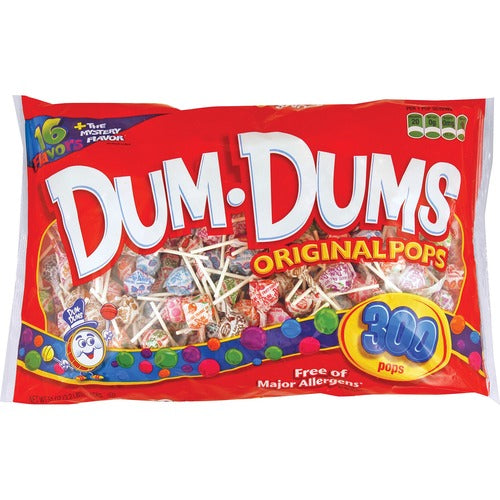 Spangler Candy Co  Dum-Dums Pops, 16 Flavors+ Mystery, 300/BG, AST