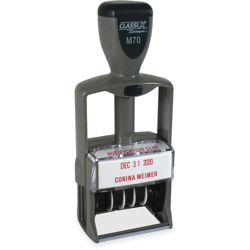 Shachihata Inc  Self-Inking Plastic Date Stamp, 15-1/6"x1-9/16", Ast