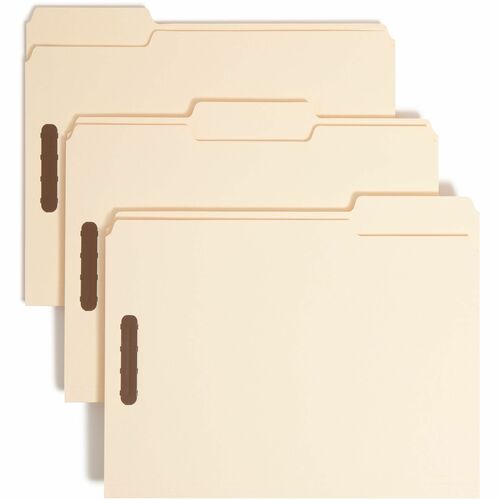 Smead  Fastener Folder, Ltr, 1/3Cut, 3/4" Exp, 18pt, 50/BX, MLA