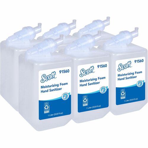 Kimberly-Clark Professional  Hand Sanitizer, Moisturizing Foam, 1 Liter, 6/CT, Clear