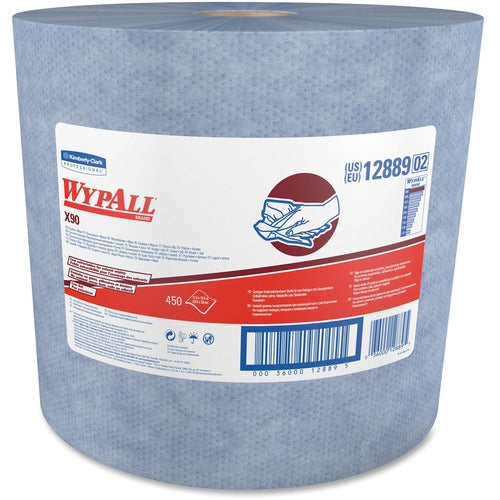 Kimberly-Clark Professional  Wypall X90 Cloths, 450/RL, Denim