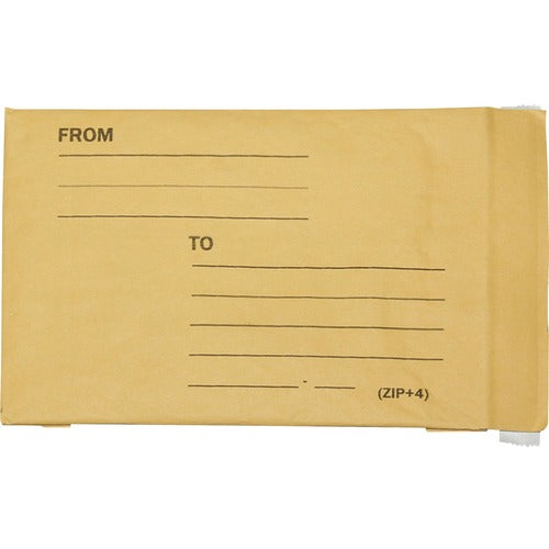 SKILCRAFT  Cushioned Mailer,No.2,Self-Adhesive,8-1/2"x12",100/PK,Kraft