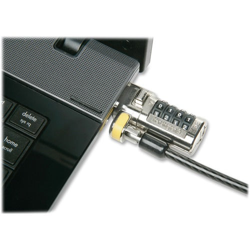 SKILCRAFT  Notebook Combination Lock, 6ft, Steel Cable, Gray