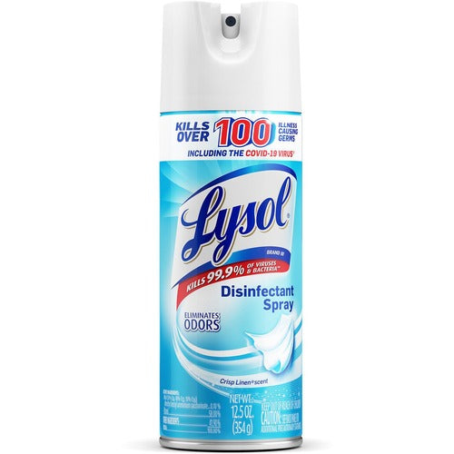 Reckitt Benckiser  Disinfectant Spray, Crisp Linen, 12.5 oz, Clear