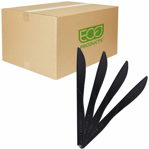 Eco-Products  Knives, Recycled Polysterene, 50/PK, 20PK/CT, Black-ECOEPS111
