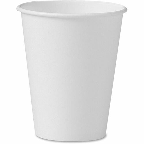 Solo Cup Company  Paper Hot Cups, 8 oz, 1000/CT, White