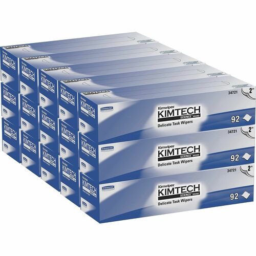 Kimberly-Clark Professional  Science Wipes, 2-Ply, 92/PK,16.4"x14.43" 15PK/CT, White