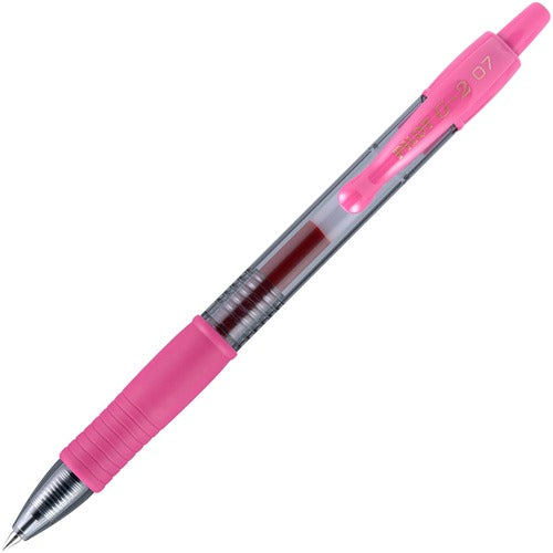 Pilot  Gel Pen, Retractable, Rubber Grip, Fine Pt, Pink