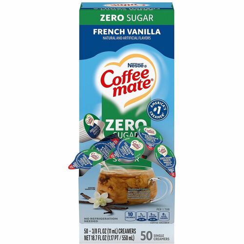 Nestle USA  Liquid Creamers,Sugar Free, 0.38oz, Singles, 50/BX, Fr Va
