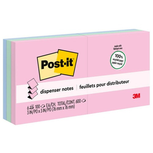 3M  Pop-Up Notes Refills, Original, 3"x3", 6/PK, Helsinki