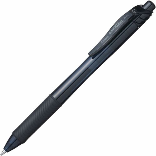 Pentel  Liquid Gel Pens, Retractable, 1.0, Bold, BK Ink/Barrel
