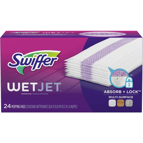 Procter & Gamble Commercial  Mopping Pad Refills, f/Swiffer Wet Jet, 24/BX, White