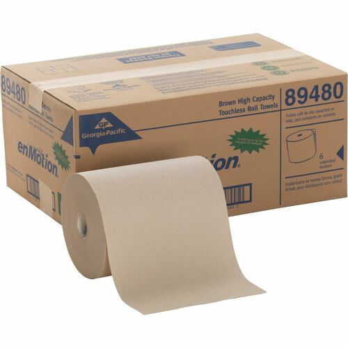 Georgia-Pacific  Touchless Roll Towel, High-Cap, Touchfree, 6RL/CT, Brown-GPC89480