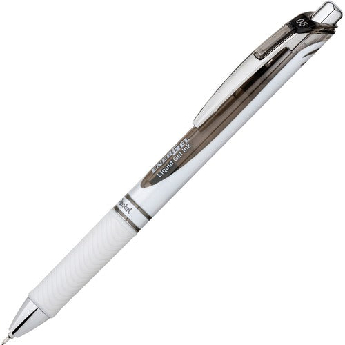 Pentel  Gel Pen,Retractable/Refillable,Needle Tip,0.5mm,BK Ink