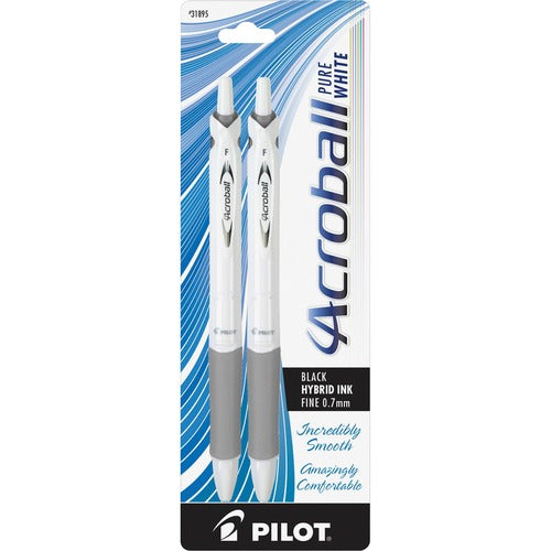 Pilot  Acroball Pens, Retract, .7mm, 2/PK, WE-Asst Barrel/BK Ink