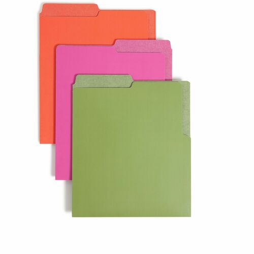 Smead  File Folders, Vertical, Hvywt, Ltr, 6/PK, AST Bright Tones