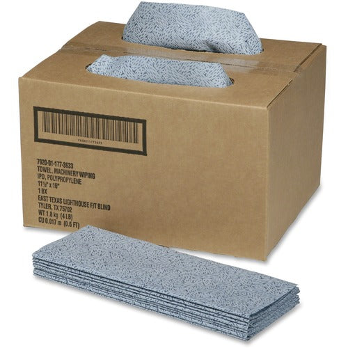 SKILCRAFT  Preparation Wipes, 1-Ply, 11-1/2"X16-1/2", 150/BX, BE