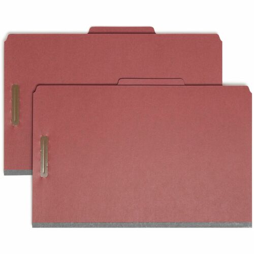 Smead  Recy'd Pressboard Classif Folder,3 Div,3" Exp,10/BX,Lgl,RD