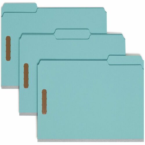 Smead  Fastener Folder, 3" Exp, 1/3-cut Tab, Letter, 25/BX, BE