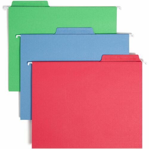 Smead  Hanging Folder, 1/3 Cut, 11Pt, Ltr, 18/BX, Assorted