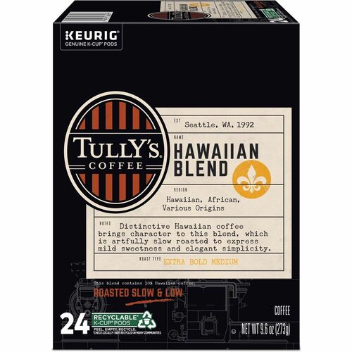 Green Mountain  Coffee,Hawaiian Blend,Medium Roast,K-Cup,24/BX,Brown-GMT6606