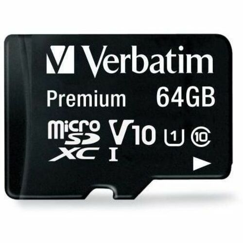 Verbatim  MICRO SDXC w/Adapter, 64GB, Black