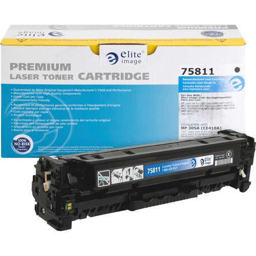 Elite Image  Toner Cartridge, f/HP CE410A, 2200 Page Yield, Black-ELI75811