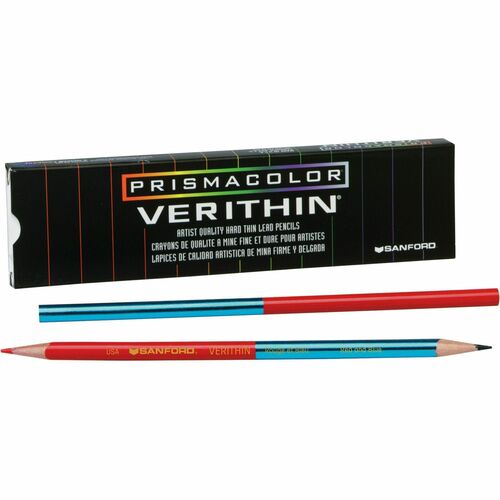 Newell Brands  Color Pencil, Prismacolor Verithin, 1 DZ, Red/Blue