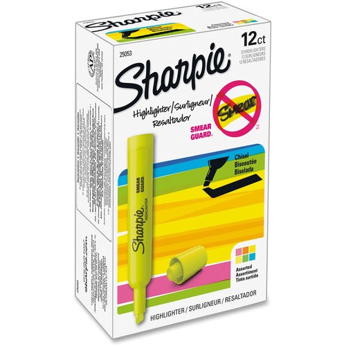 Newell Brands  Tank Highlighter, Chisel Point, 12/ST, Assorted