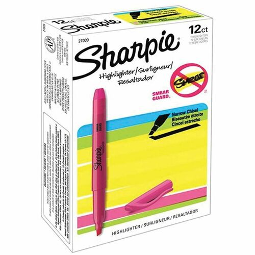 Newell Brands  Highlighter, Chisel Point, Nontoxic, Pink
