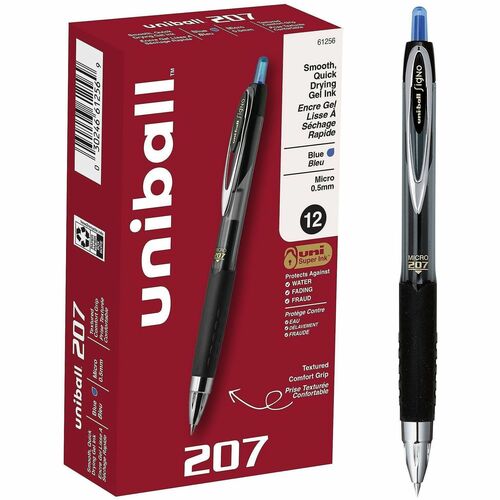 uni-ball Corporation  Gel Micro Pen, Retractable, Refillable, 0.5mm, Blue Ink